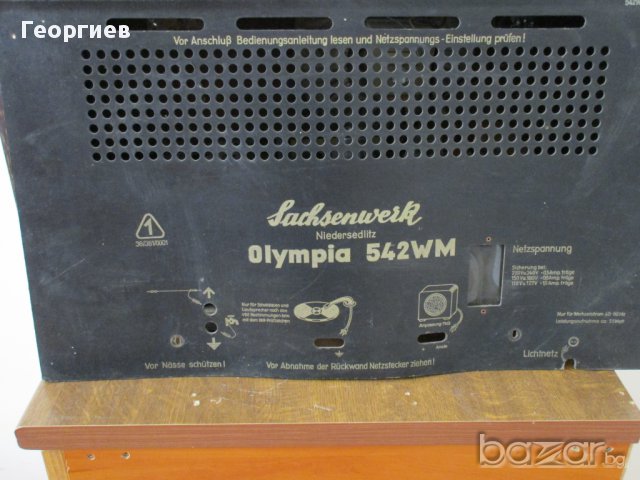 Ретро,Старо лампово радио модел 1954/55 г Olympiq 542 WM, снимка 6 - Антикварни и старинни предмети - 14339177