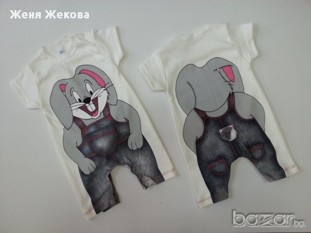 Гащеризон ( ромпър ) "Зайче" 74см. и 80см., снимка 2 - Бодита за бебе - 15227459