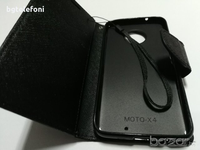 Motorola Moto X4 калъф тип тефтер със силиконово легло, снимка 5 - Калъфи, кейсове - 20224639