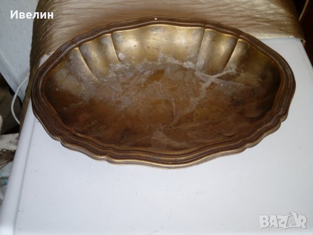 стара бронзова табла,поднос арт деко, снимка 1 - Антикварни и старинни предмети - 22977599