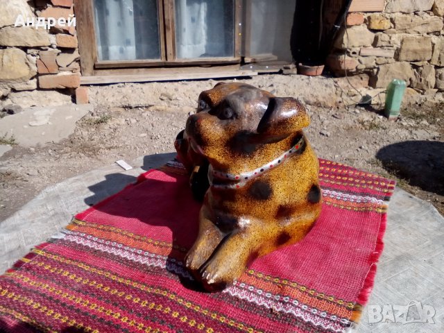 Стара керамична фигура,куче #2, снимка 2 - Антикварни и старинни предмети - 23052828