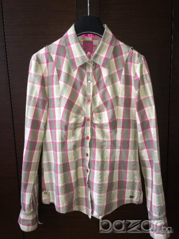 LEE COOPER дамска риза  оригинал, размер М slim fit, карирана, 100% памук, като нова!!!, снимка 7 - Ризи - 11098186