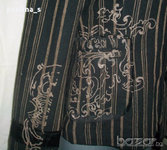 Елeгантно ленено сако с декорации "Repeat"original brand, снимка 7 - Сака - 15716588