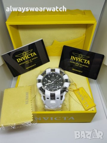 Invicta Bolt Carbon - White / Инвикта Болт Карбон - Бял / чисто нов мъжки часовник / 100% оригинален, снимка 18 - Мъжки - 22466114