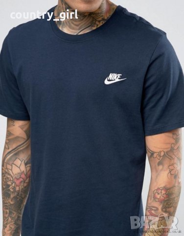 Nike T-Shirt Navy Futura - страхотна мъжка тениска, снимка 2 - Тениски - 25823196
