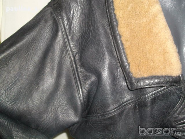 Естествена кожа / Дамско кожено яке с астраганена яка ”Da Vinci” leathers - 2XL/3XL  , снимка 4 - Якета - 15391194