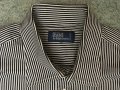 Polo Ralph Lauren USA М мъжка официална риза оригинал черно и бяло райе, снимка 9