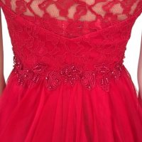 Бална червена рокля, снимка 5 - Рокли - 24549293