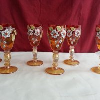 Кристален сервиз  Бохемия гарафа и 6бр чаши , снимка 2 - Антикварни и старинни предмети - 20824620