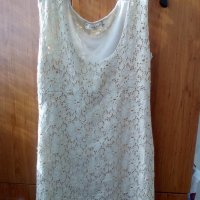  Дантелена къса елегантна рокля, размер М, снимка 1 - Рокли - 21500519