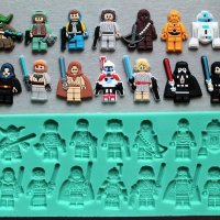 Герои Lego Star Wars Лего Междузвездни Войни силиконов молд форма декорация украса фондан торта , снимка 1 - Форми - 23432643