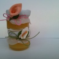 Декорирано с калии бурканче мед - подарък за гостите на Вашият празник, снимка 4 - Сватбени аксесоари - 10235736