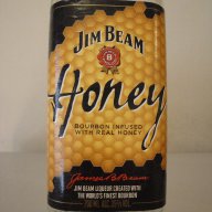 Празна колекционерска бутилка / шише от бърбън уиски Jim Beam Bourbon Honey, картонена кутия,алкохол, снимка 4 - Други ценни предмети - 10255680