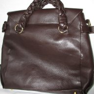 ЕСТЕСТВЕНА КОЖА на BELLA MILLA-ITALY - голяма кафява дамска чанта, снимка 2 - Чанти - 12856245