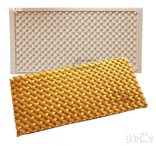 Красива плетена мрежа плетка силиконов молд форма декор торта сладки фондан и др. украса, снимка 1