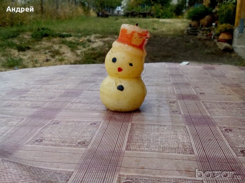 Свещ,снежен човек, снимка 1