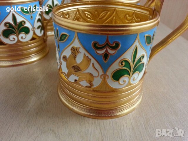 руски стакани подстакани с емайл , снимка 11 - Антикварни и старинни предмети - 25175578