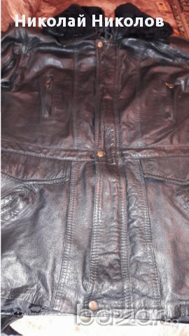 Мъжка кожена шуба с топла подплата, снимка 5 - Якета - 13357291