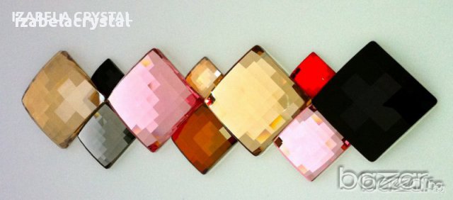 Обеци Сваровски ''chessboard'' Swarovski elements 10мм.12мм., снимка 12 - Обеци - 12955341