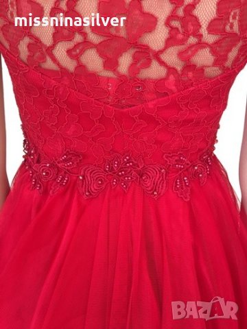 Бална червена рокля, снимка 5 - Рокли - 24549293