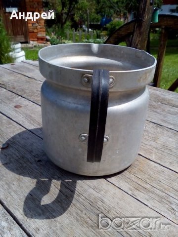 Старо алуминиево канче,кана, снимка 7 - Антикварни и старинни предмети - 18965419