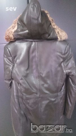 Намаление!Страхотно зимно кожено манто-100% естествена кожа, снимка 3 - Палта, манта - 16069251