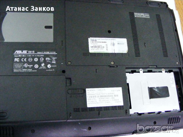 Лаптоп за части ASUS X61s 16инча, снимка 4 - Части за лаптопи - 12635866