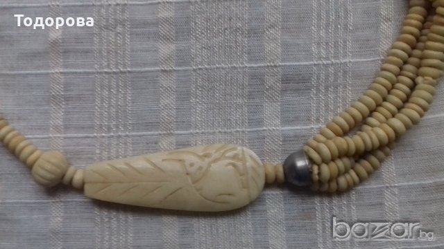 Колие от слонова кост, снимка 3 - Антикварни и старинни предмети - 19097704