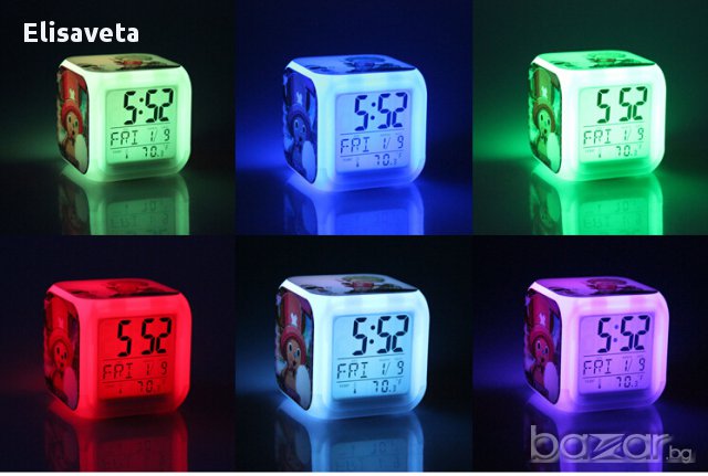 Миниони Despicable Me Alarm часовници с термометър с 7 цвята на дисплея, снимка 10 - Други - 12283345