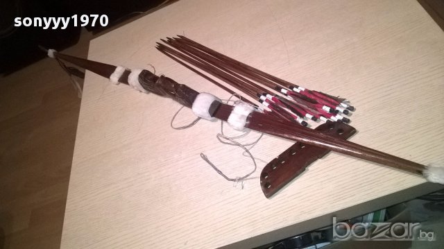 Ретро колекция-нов лък с 10 стрели-106см-внос швеицария, снимка 3 - Антикварни и старинни предмети - 17286080