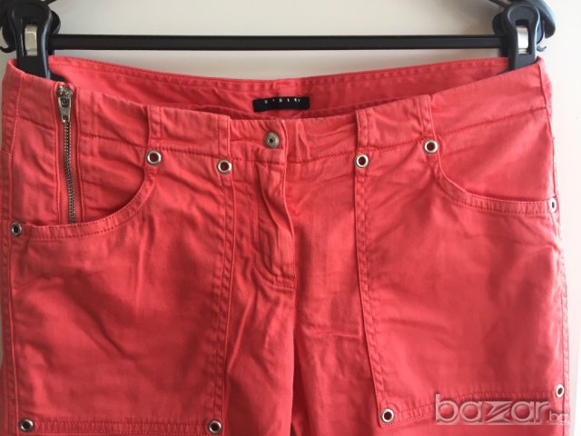 Дамски панталон SISLEY оригинал, size 40/S, стреч, дължина 7/8, много запазен, снимка 6 - Панталони - 17754452