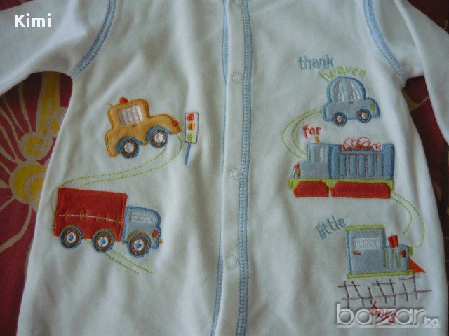 Ново плюшено гащиризонче за момченце 3м, снимка 2 - Бебешки гащеризони - 11822406