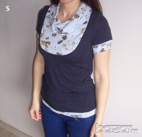 Дамска блуза с къс ръкав, снимка 3 - Корсети, бюстиета, топове - 8398924