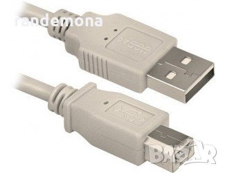 Кабел USB 2.0 AM / BM 1.8m, снимка 1 - Кабели и адаптери - 25599590
