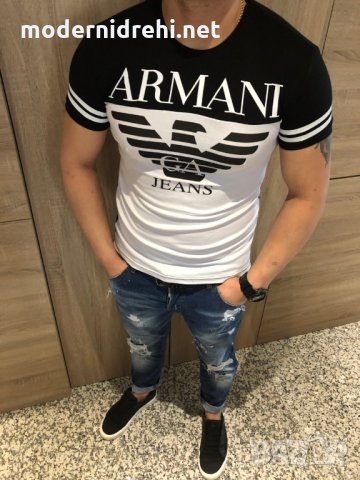 Мъжка тениска Armani код 131, снимка 1 - Тениски - 24628184