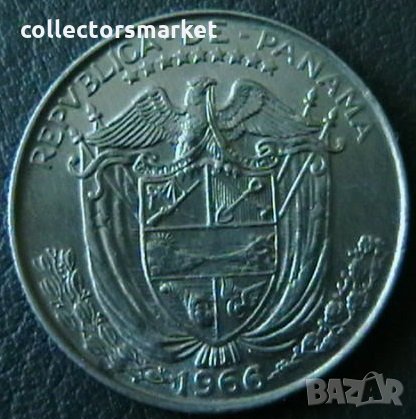1⁄10 балбоа 1966, Панама, снимка 2 - Нумизматика и бонистика - 21530835