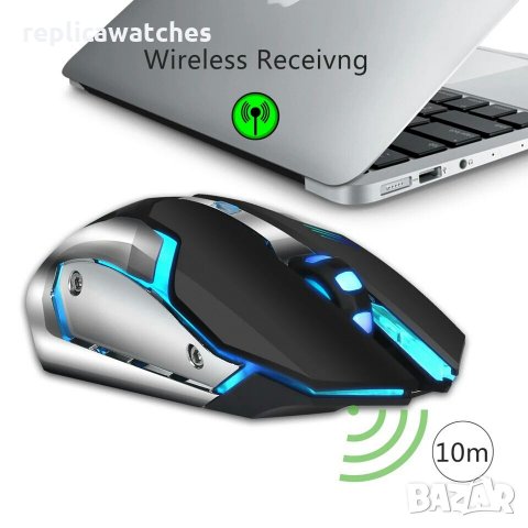 Геймърска мишка със зареждаща батерия, снимка 2 - Клавиатури и мишки - 23970343