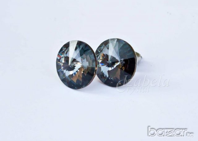 Обеци Сваровски "Rivoli'' 10мм. Crystals from SWAROVSKI ®, снимка 9 - Обеци - 6081210