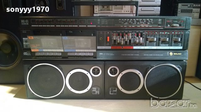 Sound electronic pc-190 hi-fi голям двукасетъчен, снимка 8 - Радиокасетофони, транзистори - 13786000