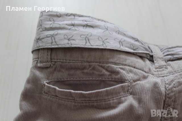 Комплект кадифен панталон с коланче и боди с къс ръкав, снимка 8 - Панталони и долнища за бебе - 25209977