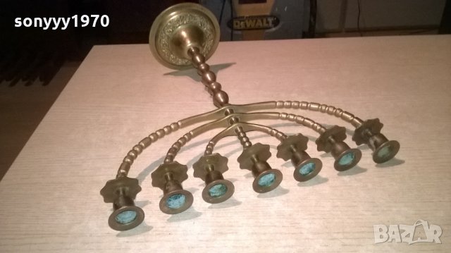 евреиски свещник-33х33х12см-внос швеция, снимка 6 - Колекции - 23431455