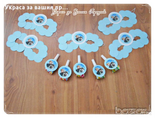 украса и аксесаори с елза и Анна за детски рожден ден, снимка 9 - Други - 15234679