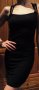 Черна рокля от фин трикотаж с презрамки., снимка 3