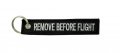 Ключодържател за мотоциклет - remove before flight - черен с бял надпис, снимка 1