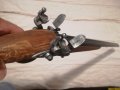 Ловна стара пушка двуцевка с външни удърници и декорации - реплика!