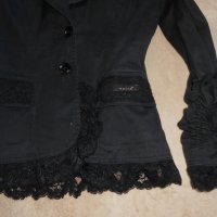 Дамско  черно сако с дантела Енита, снимка 11 - Сака - 23181031