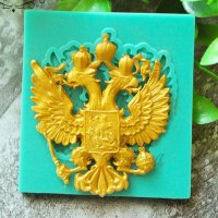 лого герб Русия силиконов молд форма декорация украса фондан торта мъфини и др, снимка 1 - Форми - 22130970