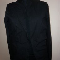 Мъжка черна риза със столче яка Zara Men, снимка 9 - Ризи - 17053217