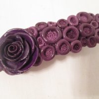 Шнола за коса с роза-hand made , снимка 1 - Аксесоари за коса - 23286574