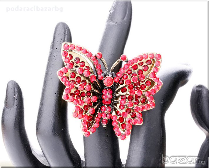 ПЕПЕРУДА С ШИРОКИ КРИЛЕ – ДАМСКИ ПРЪСТЕН, снимка 1